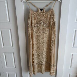 River Island beige beaded dress